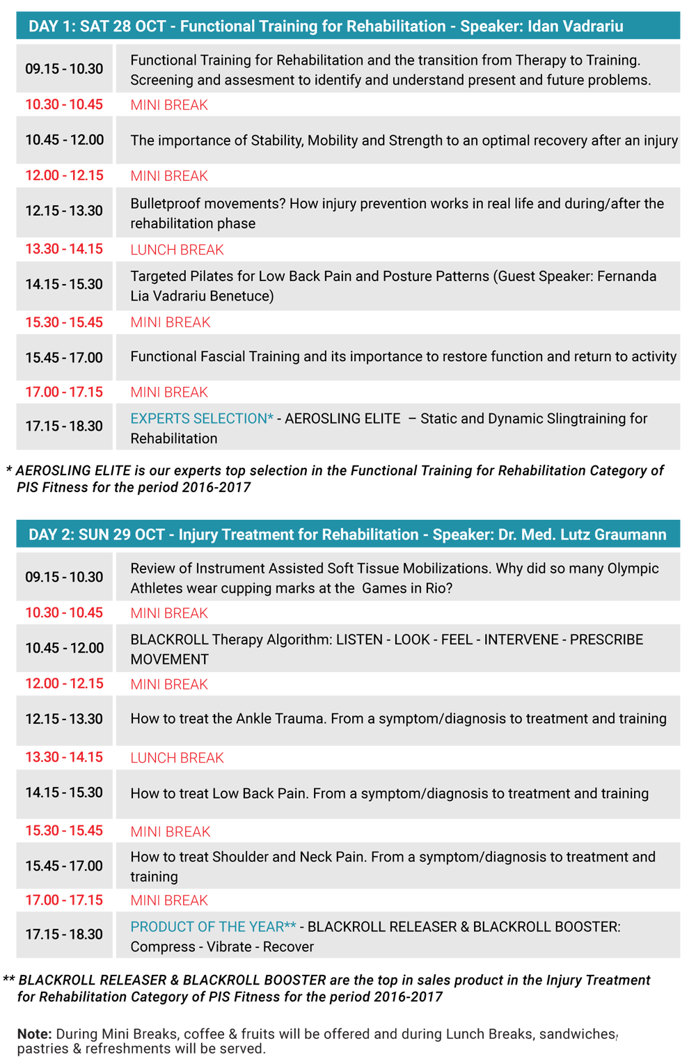 RMS2017 TIMETABLE